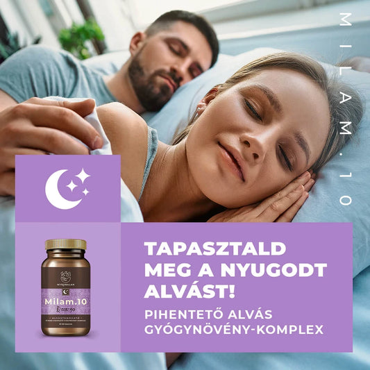 Myrobalan Milam.10 pihentető alvás gyógynövény-komplex 60 db vegán kapszula 100% gyógynövényőrleménnyel