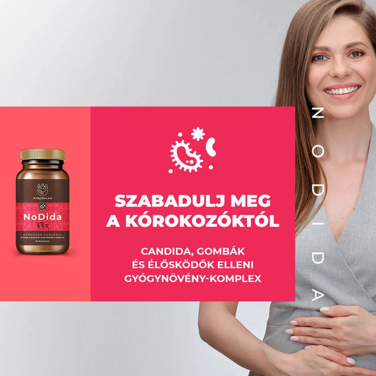 Myrobalan NoDida Candida, gombák és élősködők elleni gyógynövény-komplex 60 db vegán kapszula 100% gyógynövényőrleménnyel