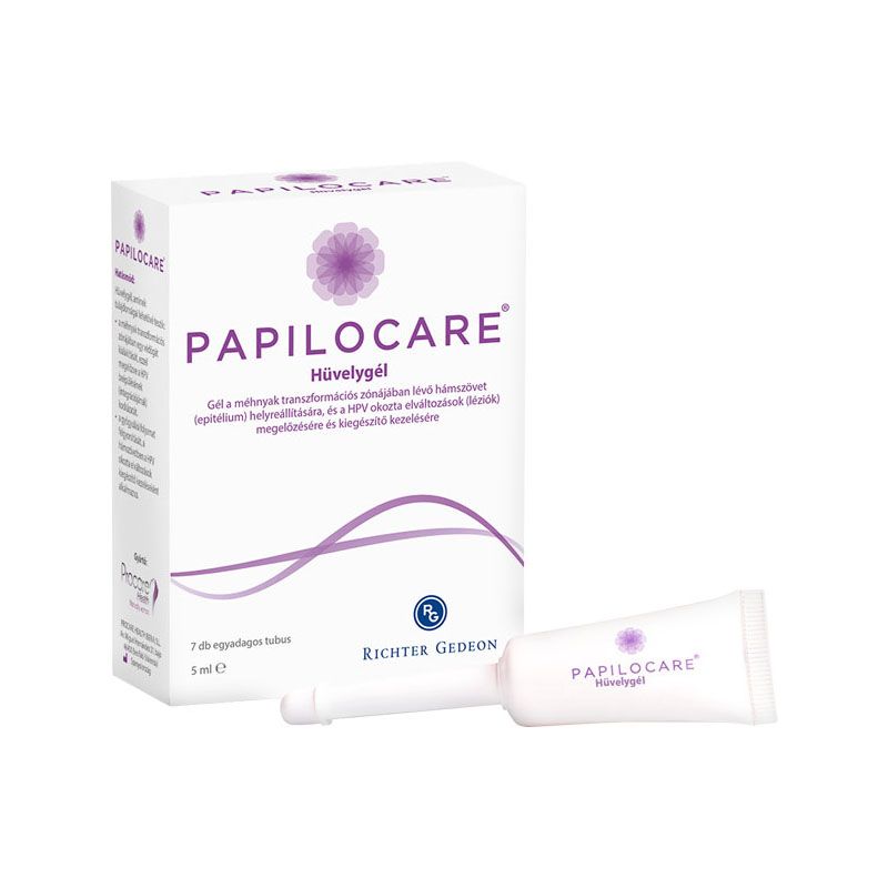 Papilocare hüvelygél 7x5ml - a HPV okozta elváltozások kiegészítő kezelésére