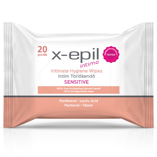X-Epil Intimo Intim törlőkendő – sensitive 20db