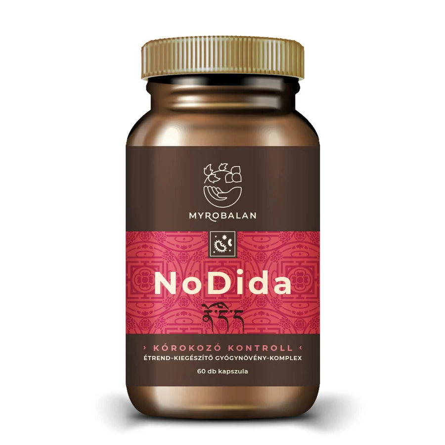 Myrobalan NoDida Candida, gombák és élősködők elleni gyógynövény-komplex 60 db vegán kapszula 100% gyógynövényőrleménnyel