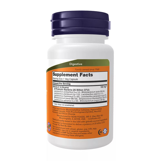 Now Foods Probiotic-10™ 25 Billion, Probiotikum kapszula (25 milliárd) (30 Veg Kapszula)
