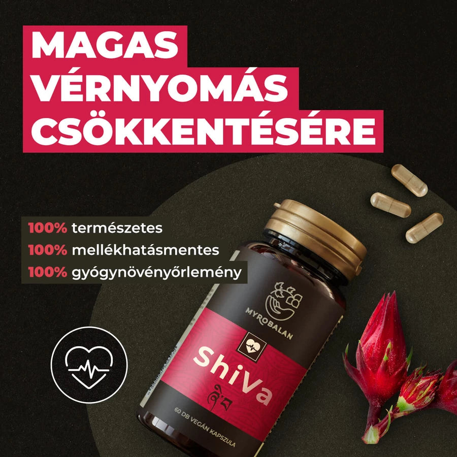 Myrobalan ShiVa vérnyomáscsökkentő gyógynövény-komplex 60 db vegán kapszula 100% gyógynövényőrleménnyel