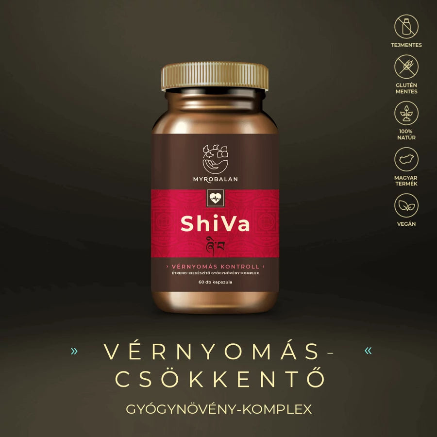 Myrobalan ShiVa vérnyomáscsökkentő gyógynövény-komplex 60 db vegán kapszula 100% gyógynövényőrleménnyel