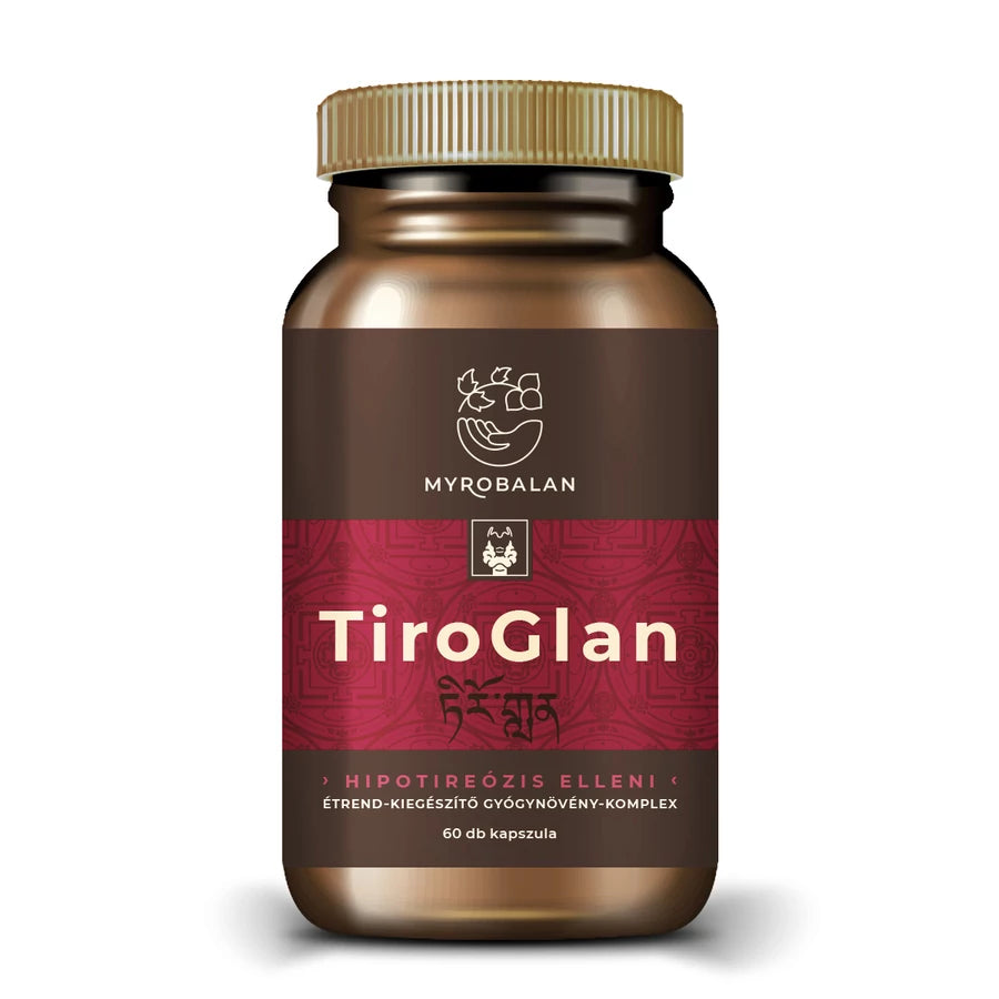 Myrobalan TiroGlan pajzsmirigy-alulműködés elleni gyógynövény-komplex 60 db vegán kapszula 100% gyógynövény-őrleménnyel